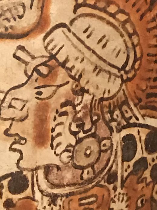 Maya-Kriegsvase in den staatlichen Museen zu Berlin. Detail 