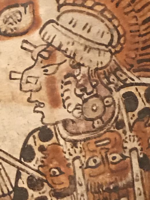 Maya-Kriegsvase in den staatlichen Museen zu Berlin. Detail 